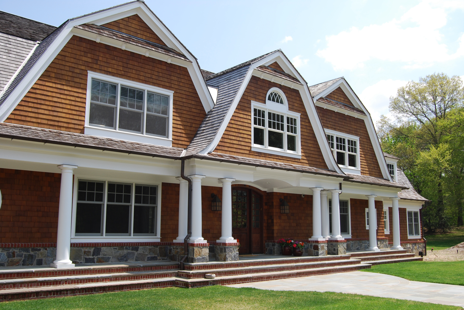 Custom cedar shingle home build by DC Contracting